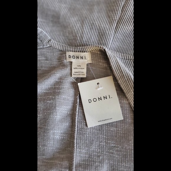 NWT Anthropologie Donni Relaxed Gray Open Front Cardigan (Size OSFA) - Picture 6 of 6